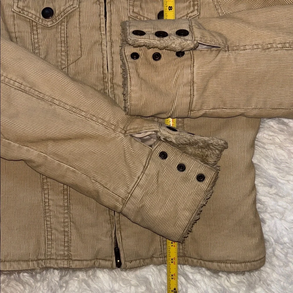 Abercrombie & Fitch Vintage Corduroy Double-Zip Short Trucker Jacket, Size M - Picture 9 of 16